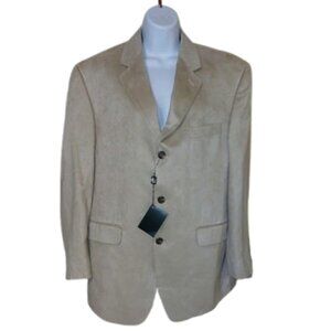 RALPH LAUREN Beige Tan Microfiber Blazer Jacket Size 38 Short